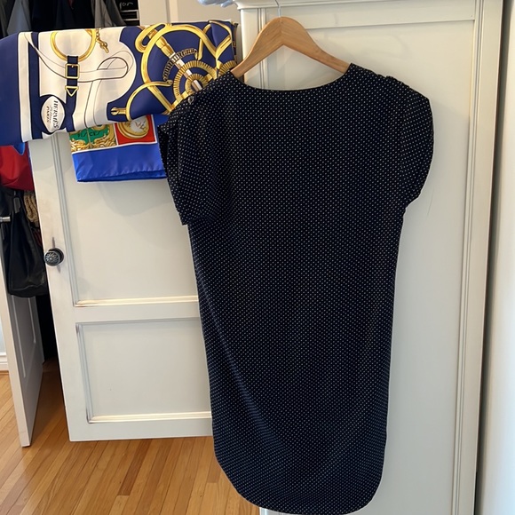 Jacob Boutique Navy Blue Polka Dot Women's Dress - Picture 7 of 8